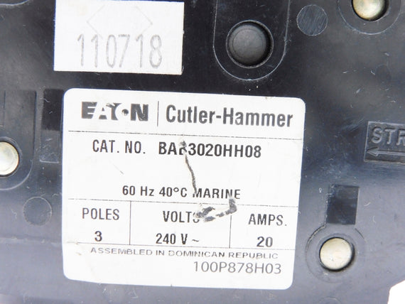 EATON BAB3020HH08 20A 240V (AS PICTURED) UNMP