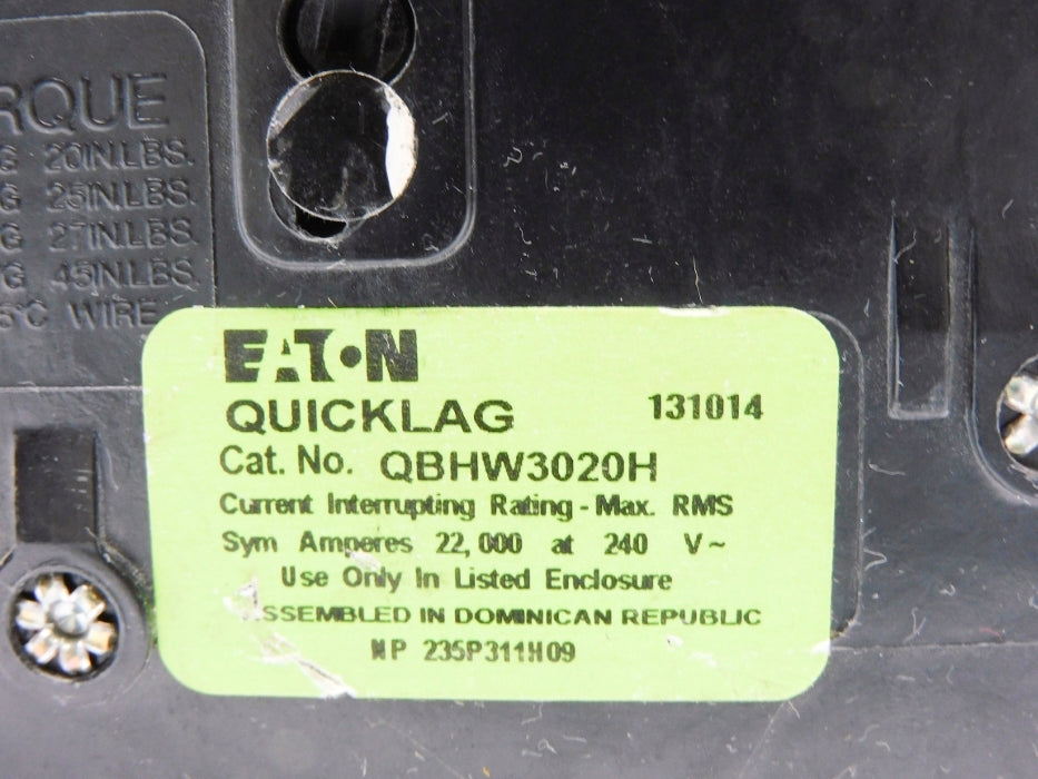 CUTLER HAMMER QBHW3020H 20A 240V UNMP