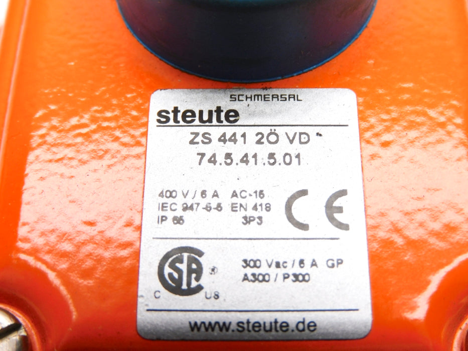 SCHMERSAL STEUTE ZS4412OVD 74.5.41.5.01 NSNP