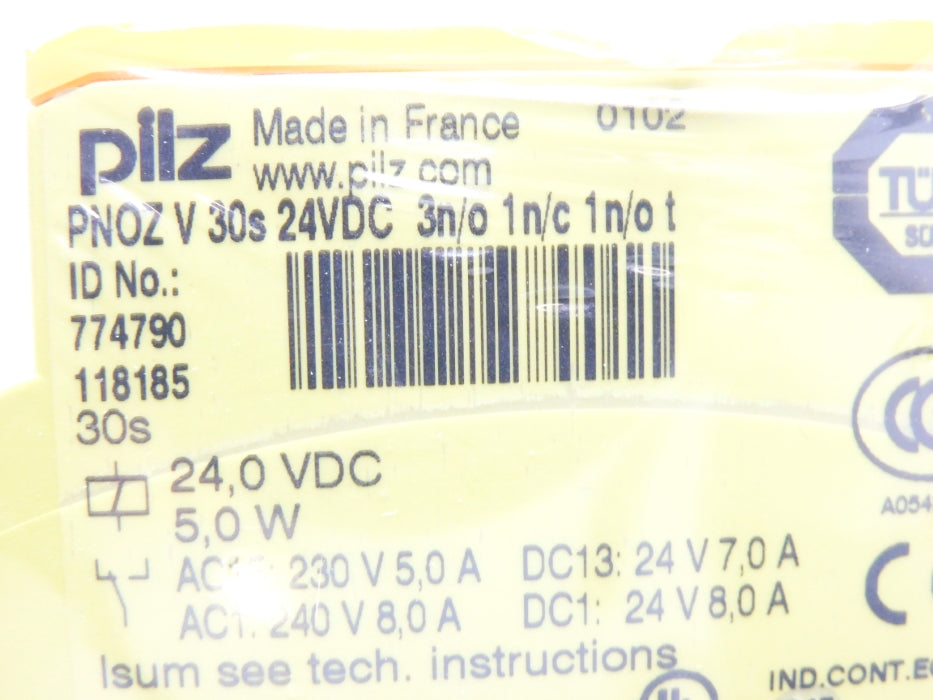 PILZ PNOZ-V-30S-24VDC-3N/O-1N/C-1N/O-T 774790 24VDC NSMP