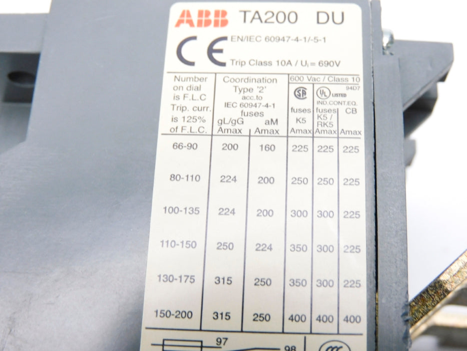 ABB TA200DU 100-135A NSNP