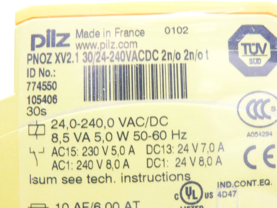 PILZ PNOZXV2.130/24-240VACDC2N/O2N/OT 774550 24-240VAC/DC NSMP