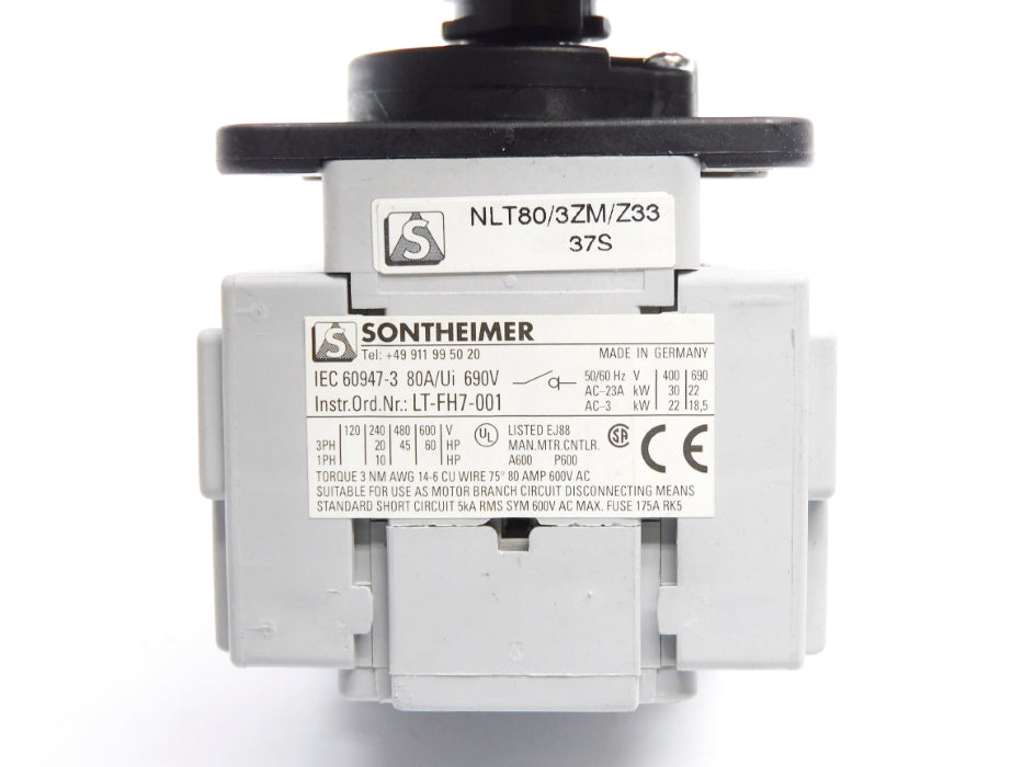 SONTHEIMER NLT80/3ZM/Z3337S (AS PICTURED) UNMP