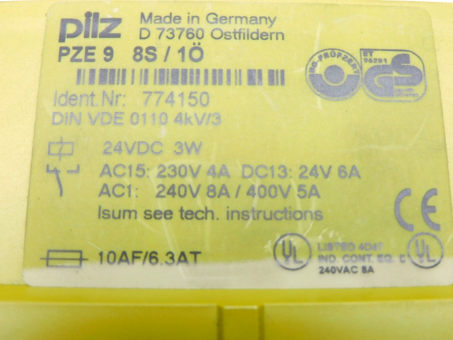 PILZ PZE98S/1O 774150 NSNP