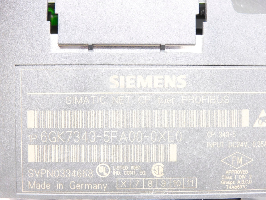 SIEMENS 6GK7343-5FA00-0XE0 (AS PICTURED) UNMP