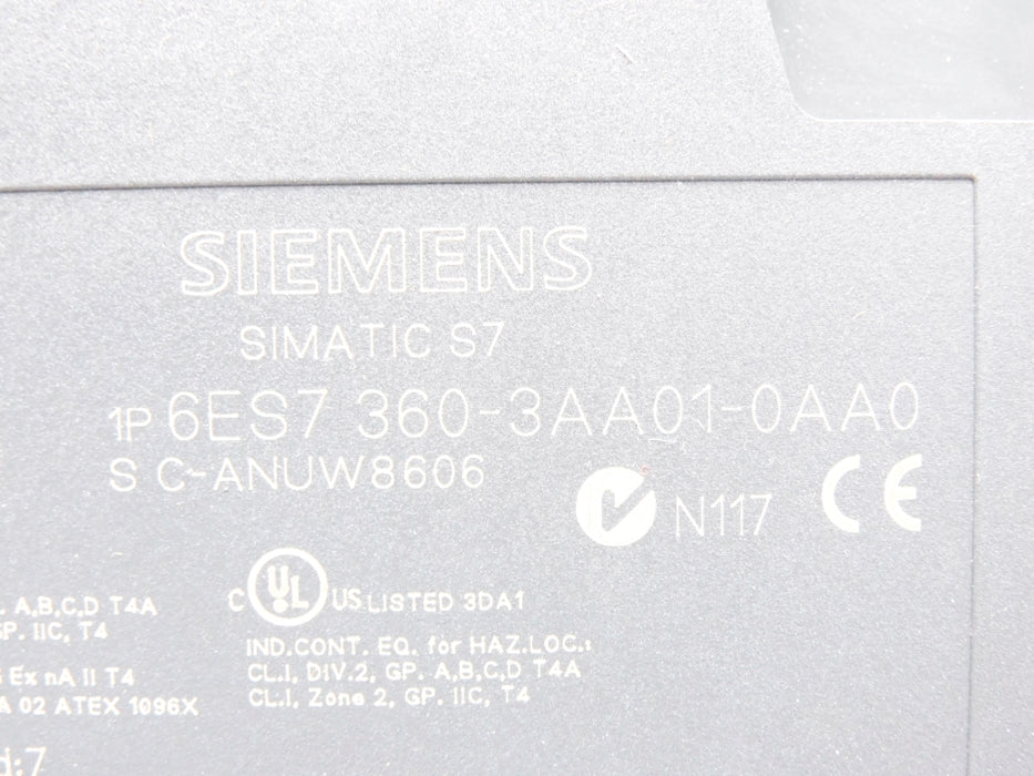 SIEMENS 6ES7360-3AA01-0AA0 UNMP