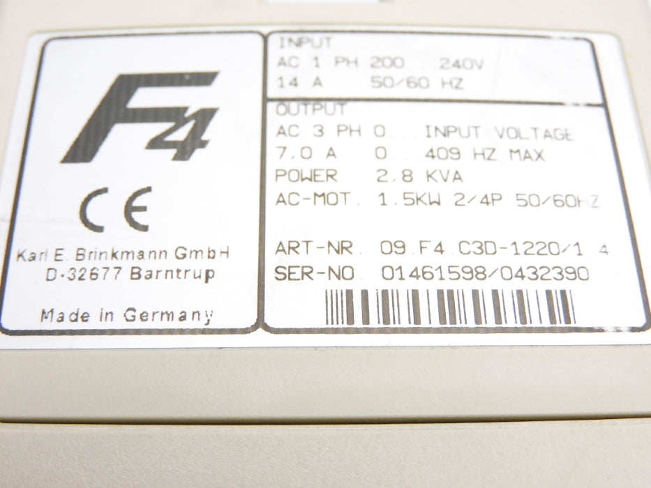 KEB 09.F4.C3D-1220/1.4 NSNP