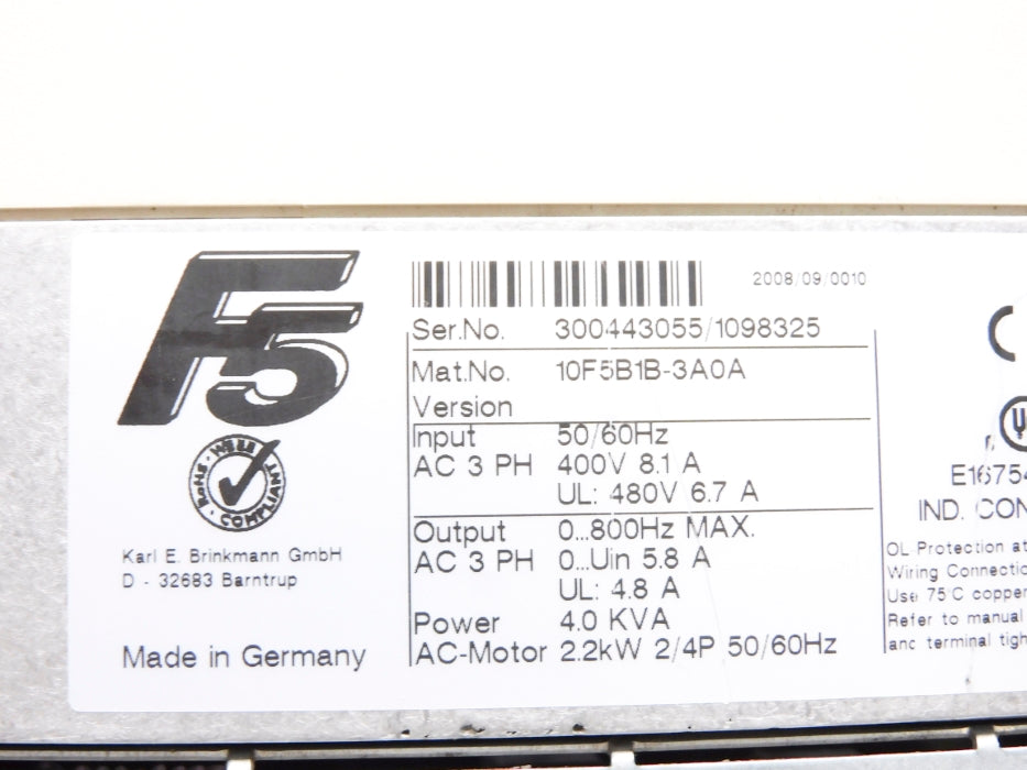 KEB 10F5B1B-3A0A (NO COVER) UNMP