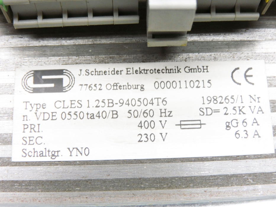 SCHNEIDER ELEKTROTECHNIK CLES1.25B-940504T6 2.5KVA UNMP