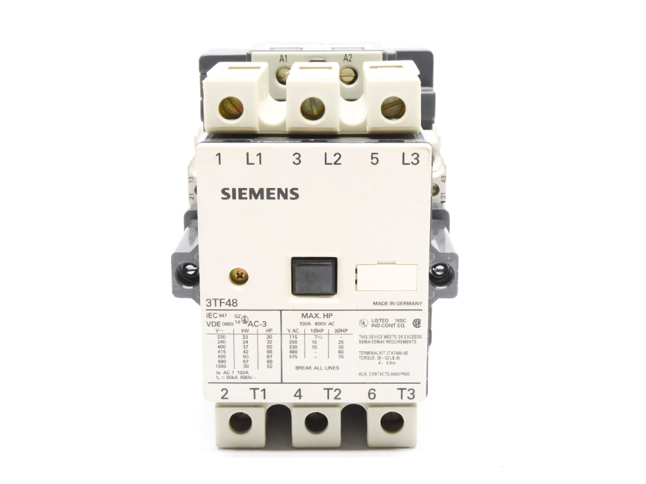 SIEMENS 3TF4822-0AP0 600VAC NSNP