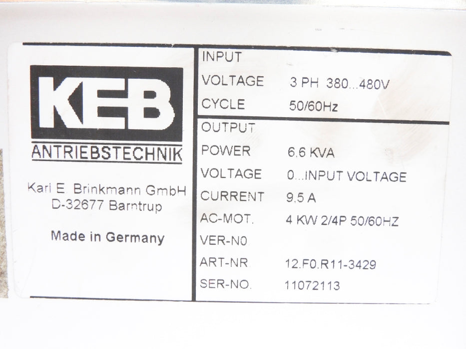KEB 12.F0.R11-3429 UNMP