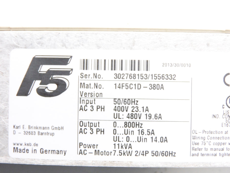 KEB 14F5C1D-380A (NO COVER) UNMP