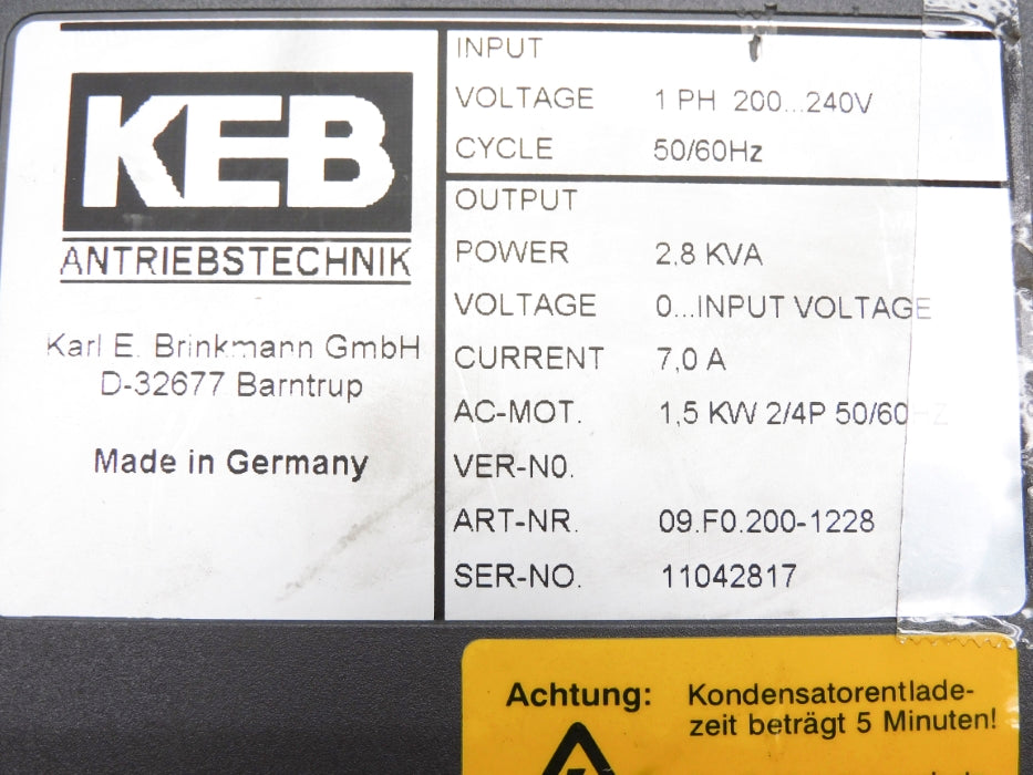KEB 09.F0.200-1228 UNMP