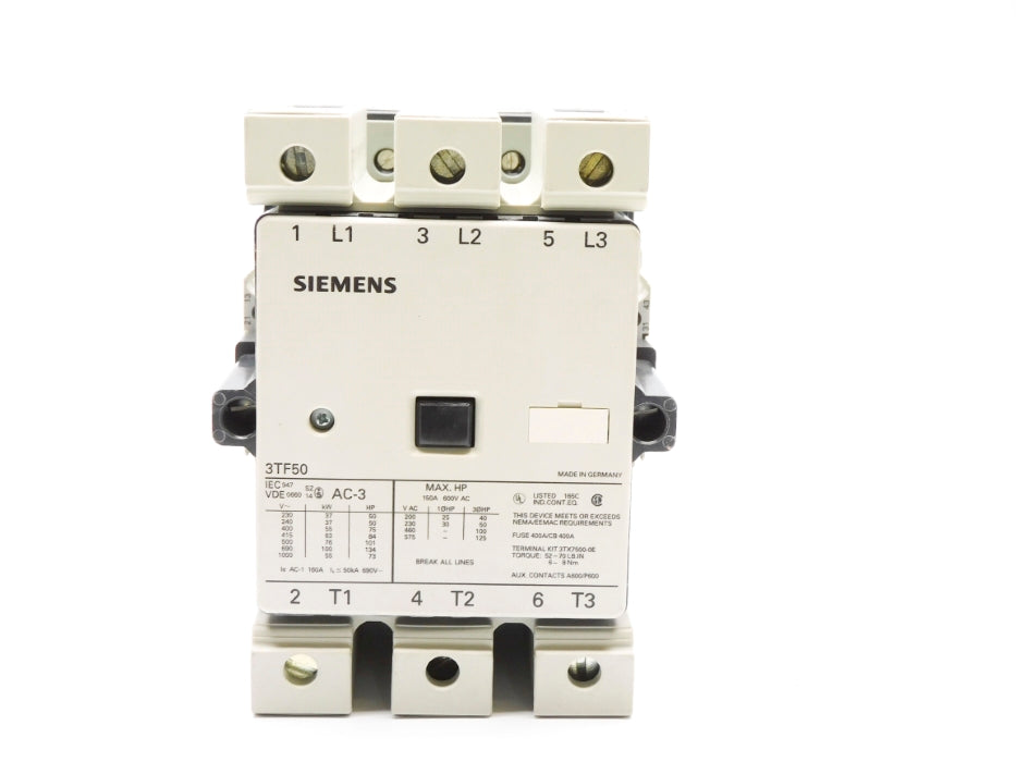 SIEMENS 3TF5022-0AP0 600VAC NSNP
