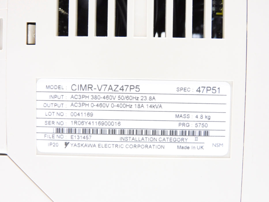 OMRON YASKAWA CIMR-V7AZ47P5 NSMP