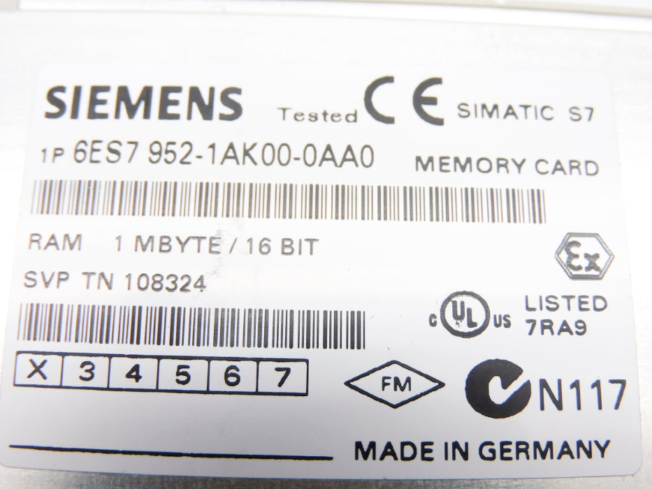 SIEMENS 6ES7952-1AK00-0AA0 NSNP