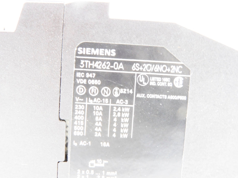 SIEMENS 3TH4262-0A 220-230V NSNP