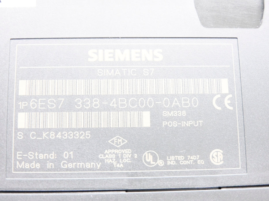 SIEMENS 6ES7338-4BC00-0AB0 NSMP