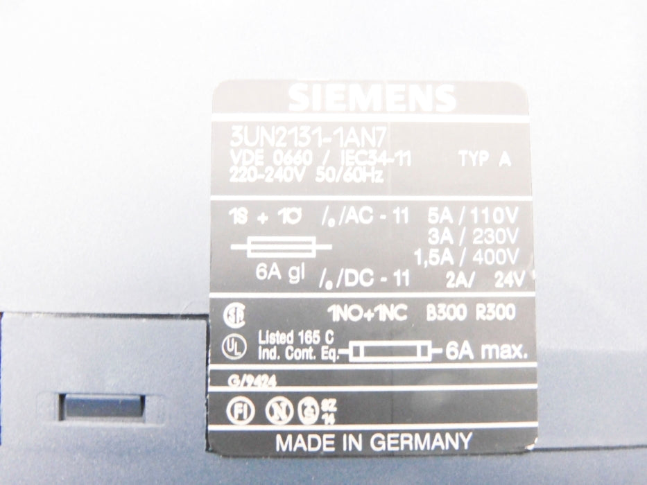 SIEMENS 3UN2131-1AN7 220-240V UNMP