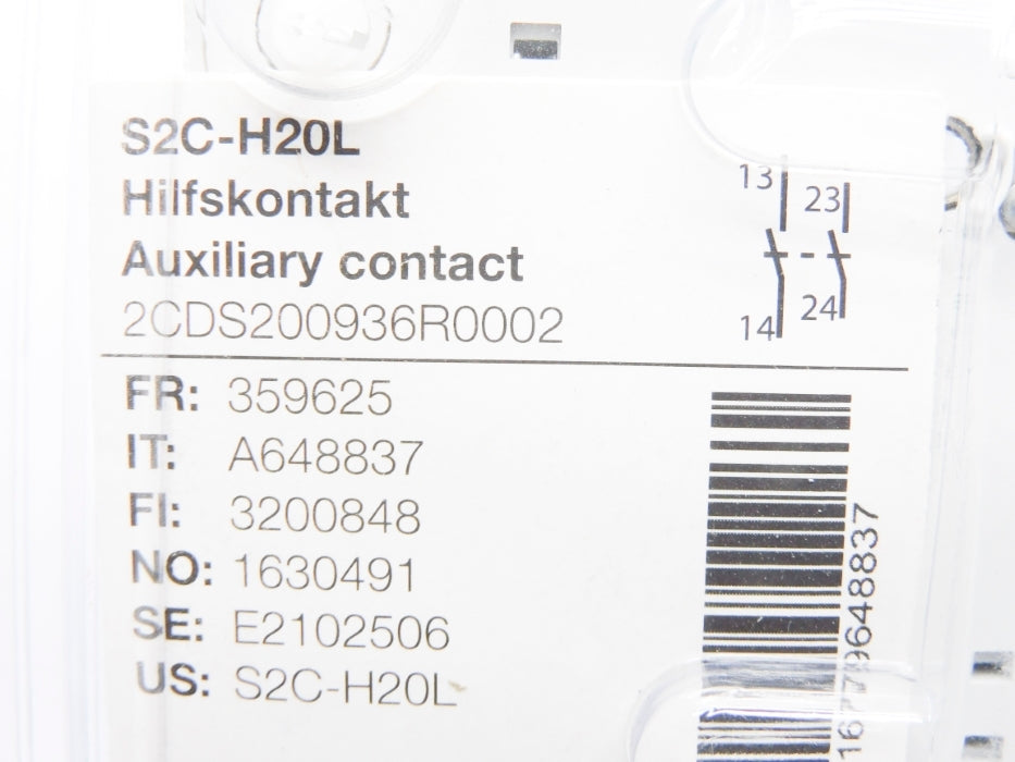 ABB 2CDS200936R0002 S2C-H20L NSMP