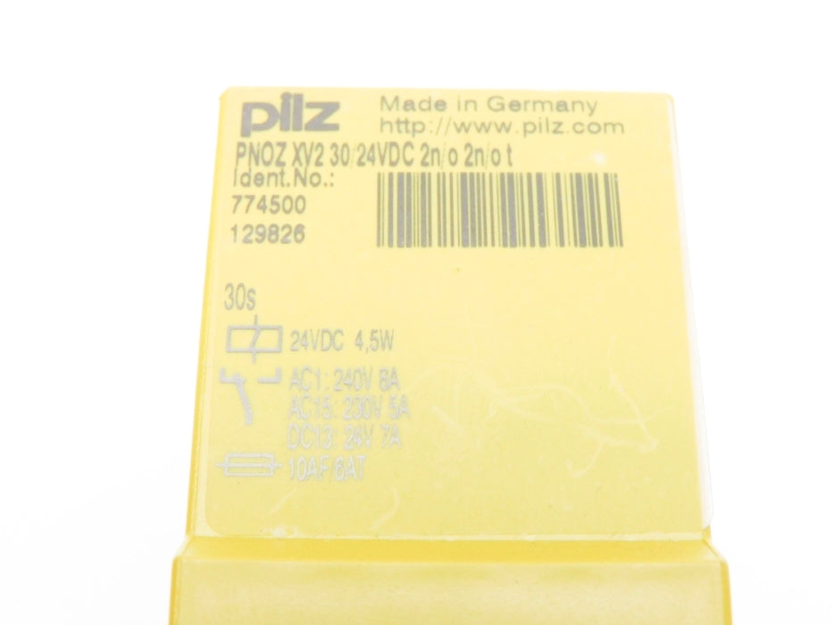 PILZ PNOZ-XV2-30/24VDC-2N/O-2N/O-T 774500 24VDC 30S NSNP