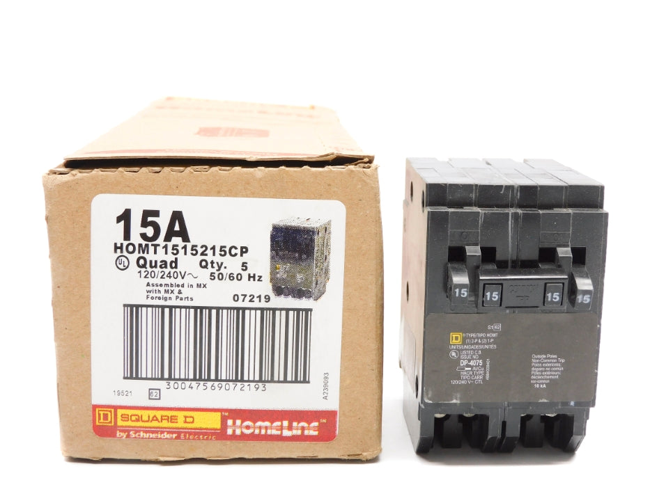 SQUARE D HOMT1515215CP 15A 120/240V (PKG OF 5) NSMP