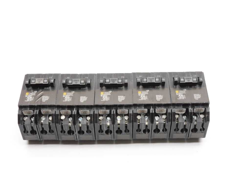 SQUARE D HOMT1515250 15A 50A 120/240V (PKG OF 5)  (AS PICTURED) NSMP