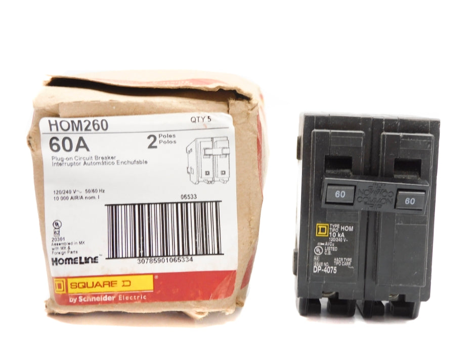 SQUARE D HOM260 60A 120/240V (PKG OF 5) NSMP
