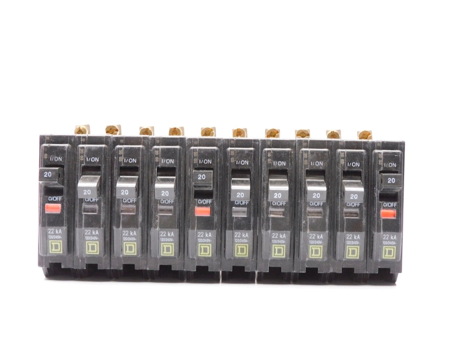 SQUARE D QOB120VH 20A 120/240V (PKG OF 10) NSMP