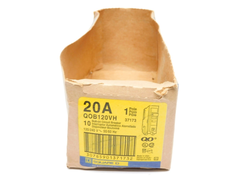 SQUARE D QOB120VH 20A 120/240V (PKG OF 10) NSMP