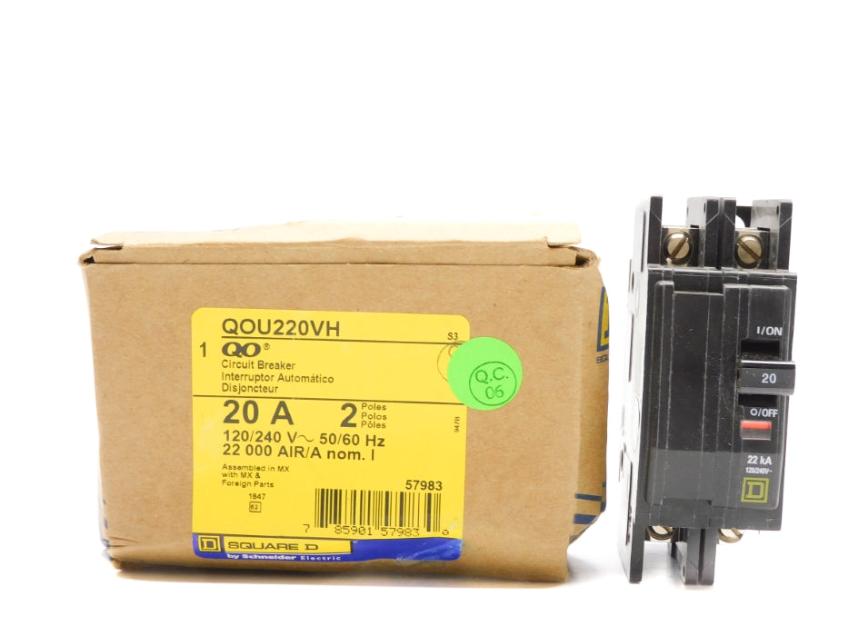 SQUARE D QOU220VH 20A 120/240V (AS PICTURED) NSMP