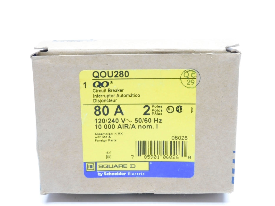 SQUARE D QOU280 80A 120/240V NSMP