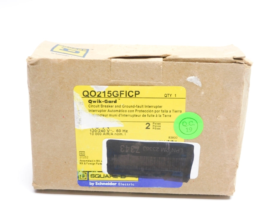 SQUARE D QO215GFICP 15A 120/240V (AS PICTURED) NSMP