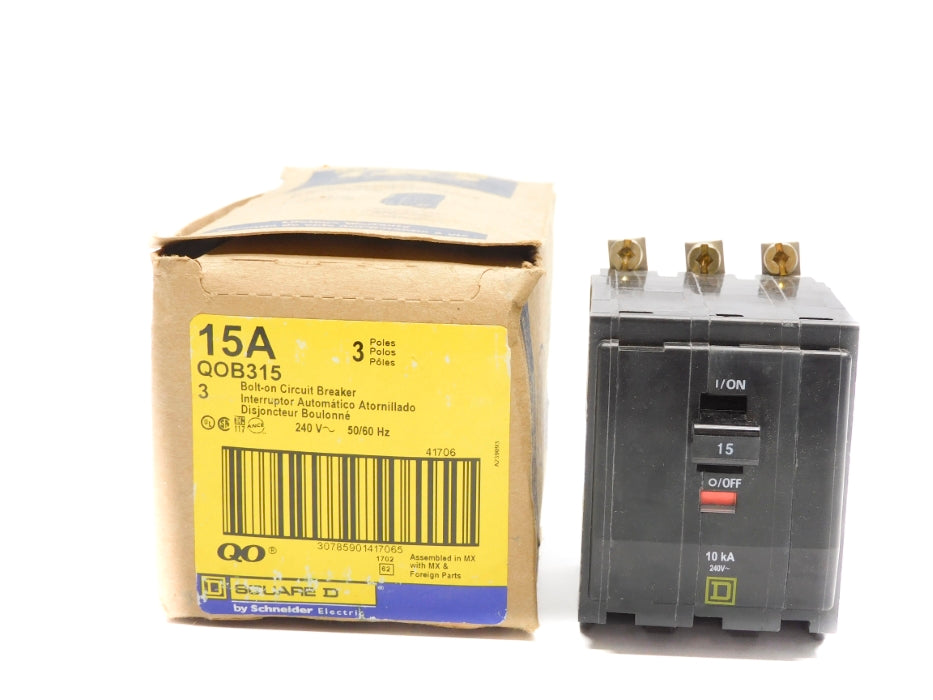 SQUARE D QOB315 15A 240V (PKG OF 3) NSMP