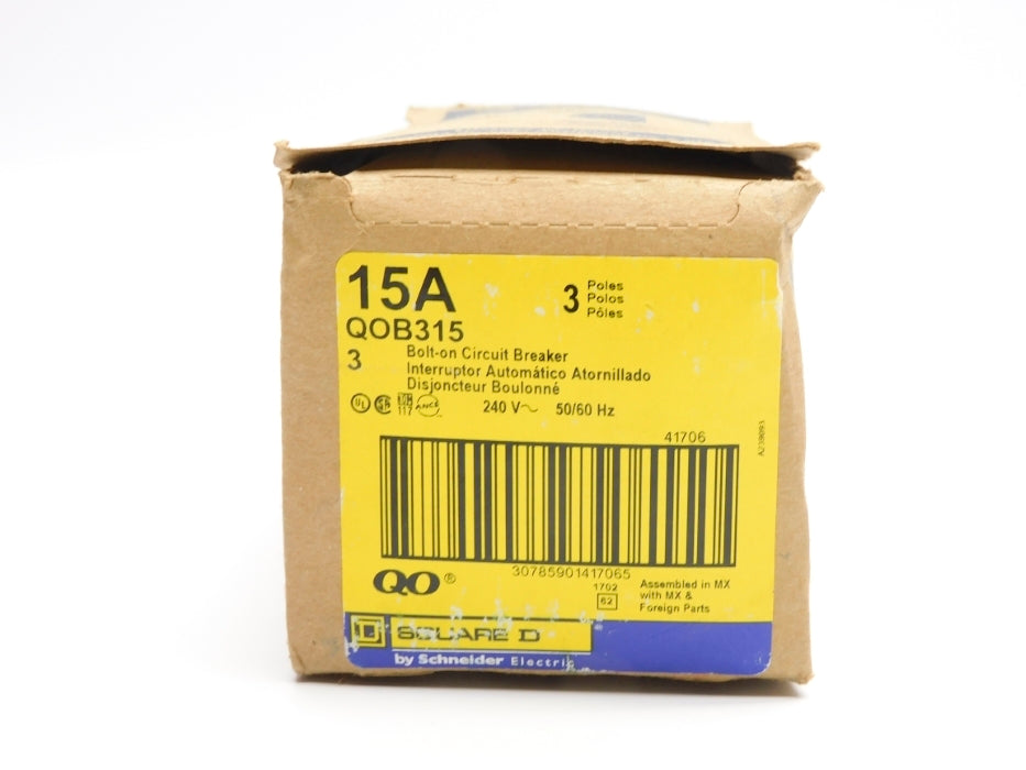 SQUARE D QOB315 15A 240V (PKG OF 3) NSMP