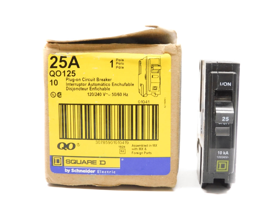 SQUARE D QO125 25A 120/240V (PKG OF 10) NSMP