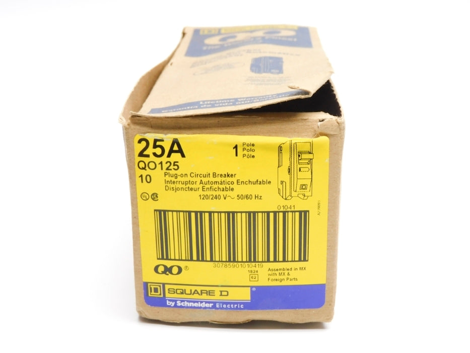SQUARE D QO125 25A 120/240V (PKG OF 10) NSMP