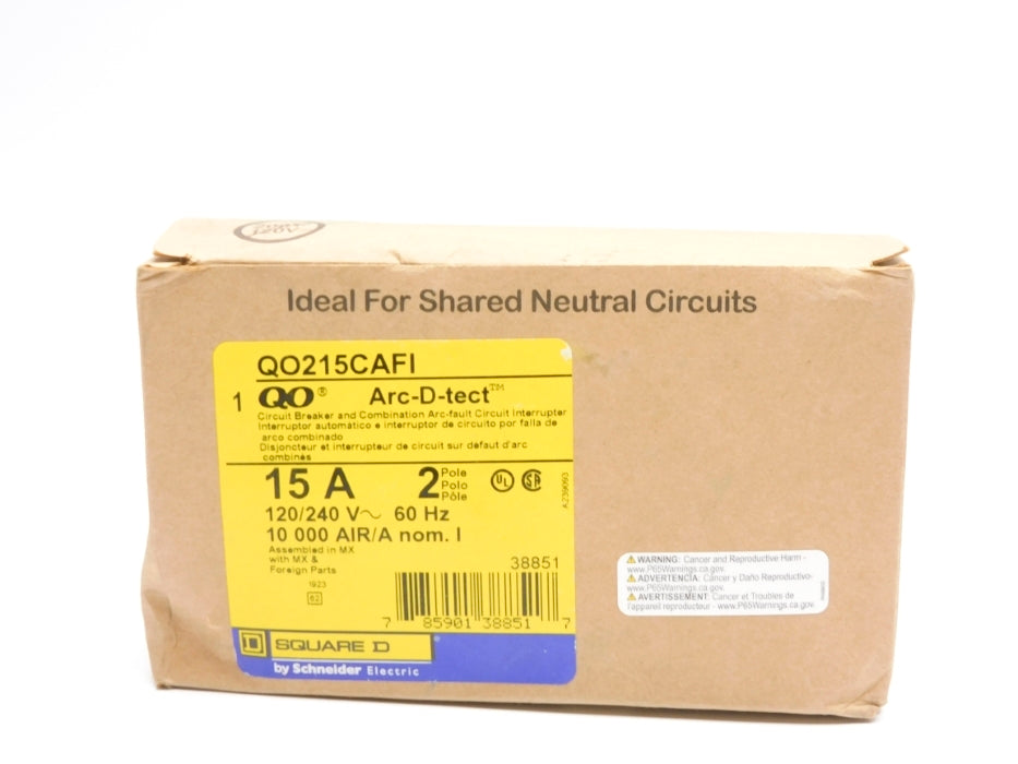 SQUARE D QO215CAFI 15A 120/240V NSMP