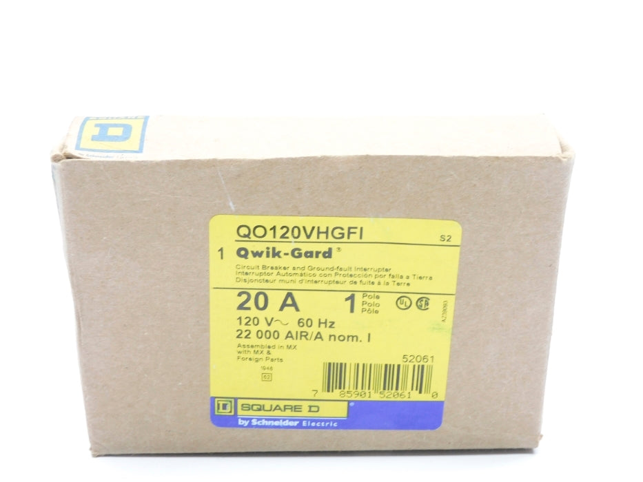 SQUARE D QO120VHGFI 20A 120V NSMP