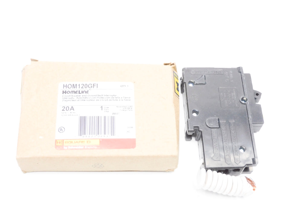 SQUARE D HOM120GFI 20A 120V NSMP