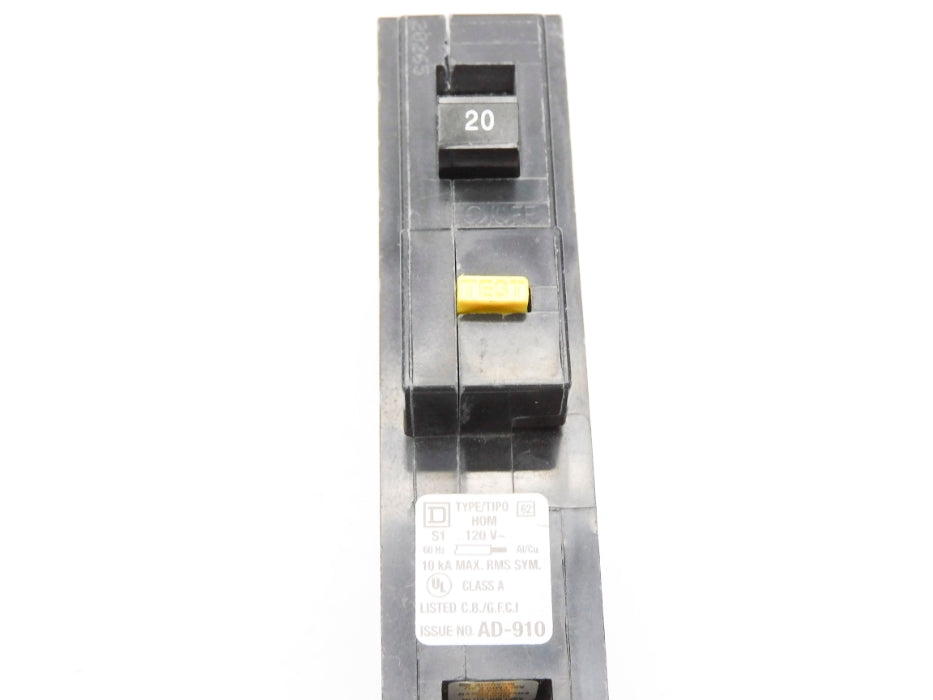 SQUARE D HOM120GFI 20A 120V NSMP