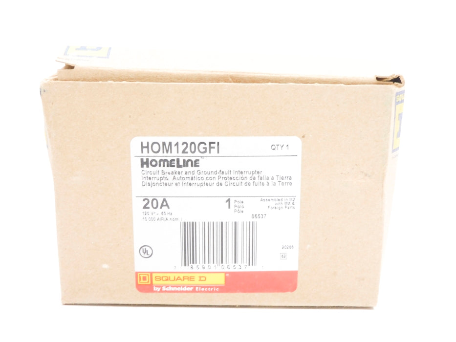 SQUARE D HOM120GFI 20A 120V NSMP