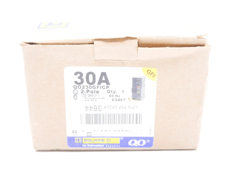 SQUARE D QO230GFICP 30A 120/240V NSMP