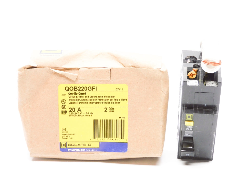 SQUARE D QOB220GFI 20A 120/240V NSMP