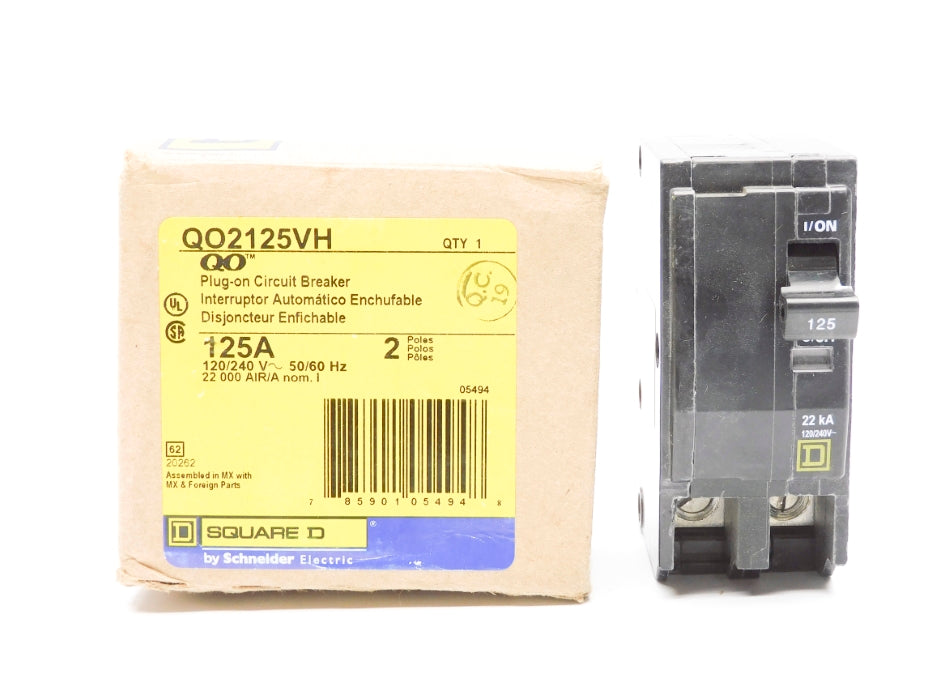 SQUARE D QO2125VH 125A 120/240V NSMP