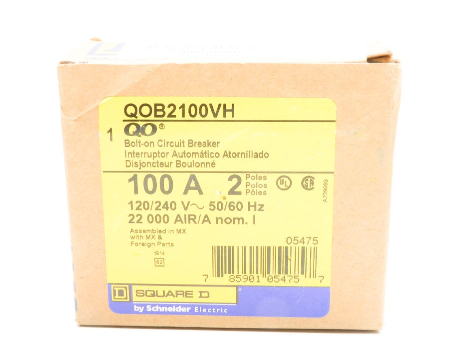 SQUARE D QOB2100VH 100A 120/240V NSMP
