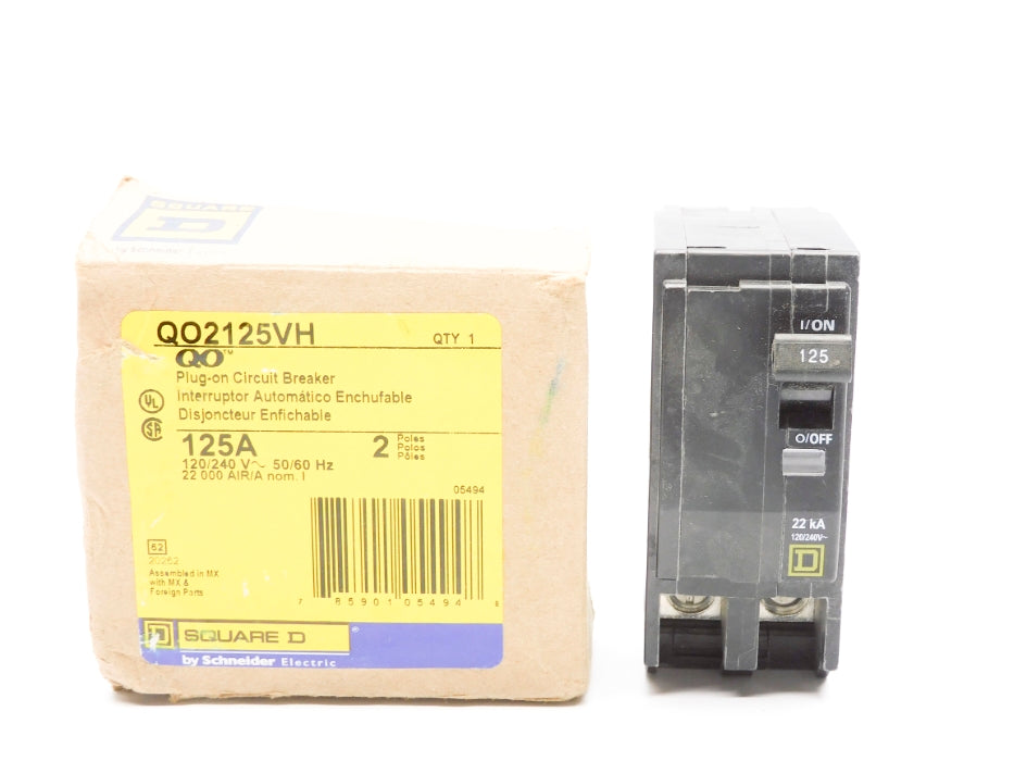 SQUARE D QO2125VH 125A 120/240V (AS PICTURED) NSMP