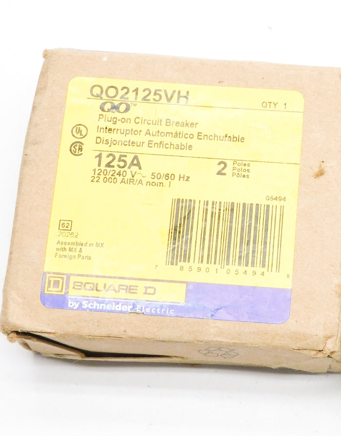 SQUARE D QO2125VH 125A 120/240V (AS PICTURED) NSMP