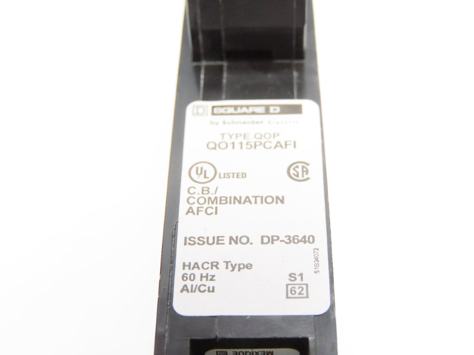SQUARE D QO115PCAFI 15A 120V NSMP