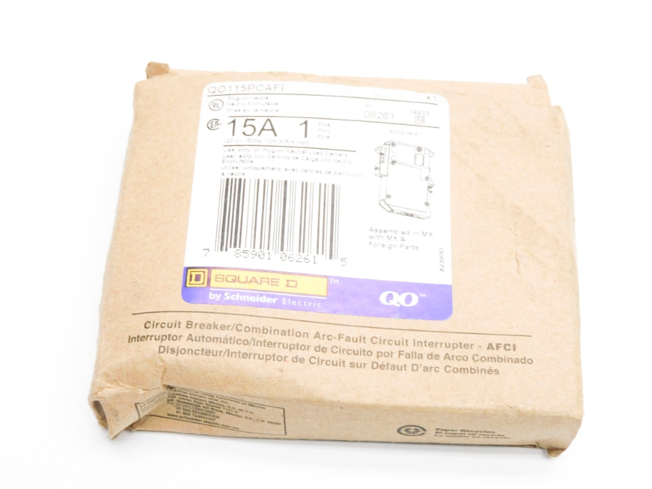 SQUARE D QO115PCAFI 15A 120V NSMP
